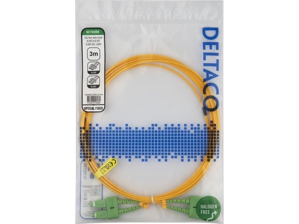OS2 Kuitukaapeli, SC - SC, duplex, APC/APC, 3.0m