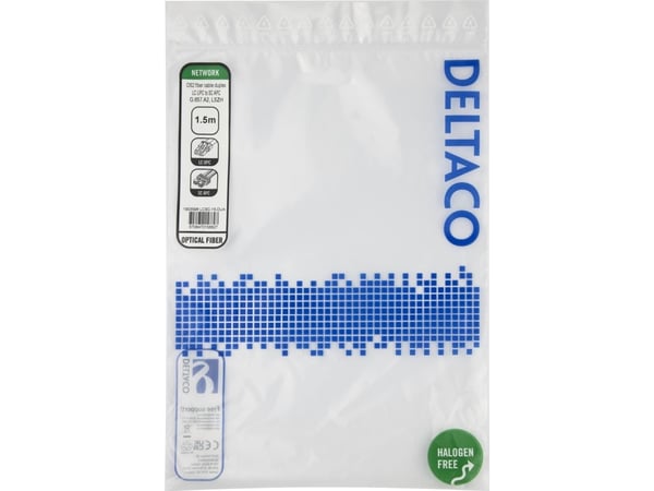 DELTACO - Nettverkskabel - LC/UPC-enkeltmodus (hann) til SC/APC-enkeltmodus (hann) - 1.5 m - 1.5 m - fiberoptisk - dupleks - 9 / 125 micron - OS2 -...