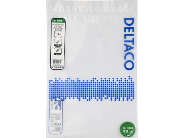 DELTACO - Koblingskabel - LC/UPC (hann) til SC/UPC (hann) - 1.5 m - 1.5 m - fiberoptisk - simpleks - OS2 - halogenfri, toretnings - gul