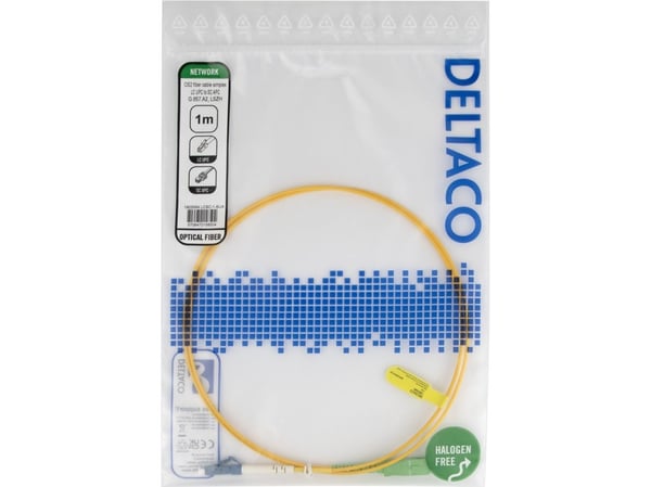OS2 Fiberkabel, LC - SC, simplex, UPC/APC, 1,0 m