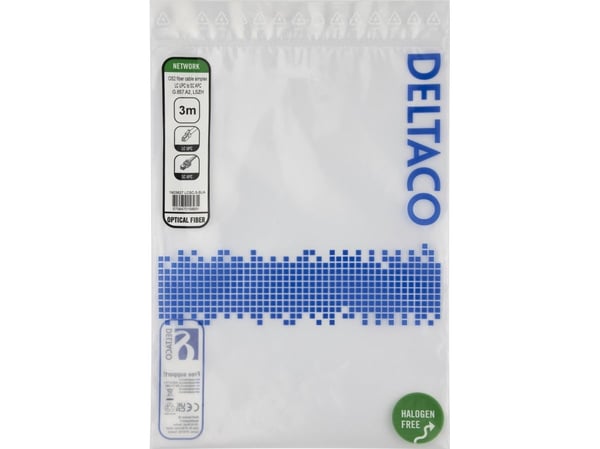 DELTACO - Nettverkskabel - LC/UPC-enkeltmodus (hann) til SC/APC-enkeltmodus (hann) - 3 m - 3 m - fiberoptisk - simpleks - 9 / 125 micron - OS2 - ha...