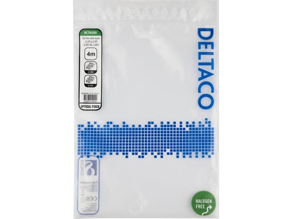 DELTACO - Koblingskabel - LC/UPC (hann) til LC/APC (hann) - 4 m - 4 m - fiberoptisk - dupleks - OS2 - halogenfri, toretnings - gul