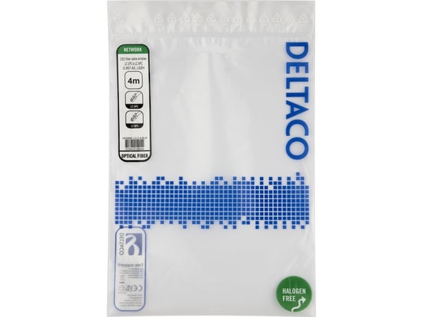 DELTACO - Nettverkskabel - LC/UPC-enkeltmodus (hann) til LC/APC-enkeltmodus (hann) - 4 m - 4 m - fiberoptisk - simpleks - G.657.A2/OS2 - halogenfri...
