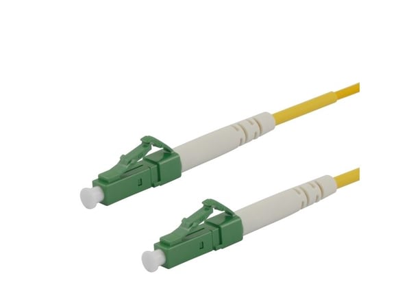 DELTACO - Nettverkskabel - LC/APC-enkeltmodus (hann) til LC/APC-enkeltmodus (hann) - 50 cm - 0.5 m - fiberoptisk - simpleks - G.657.A2/OS2 - haloge...