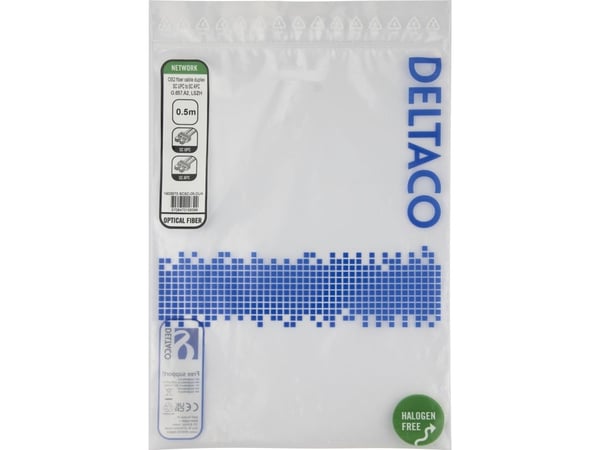 DELTACO - Nettverkskabel - SC/UPC-enkeltmodus (hann) til SC/APC-enkeltmodus (hann) - 50 cm - 0.5 m - fiberoptisk - dupleks - 9 / 125 micron - OS2 -...