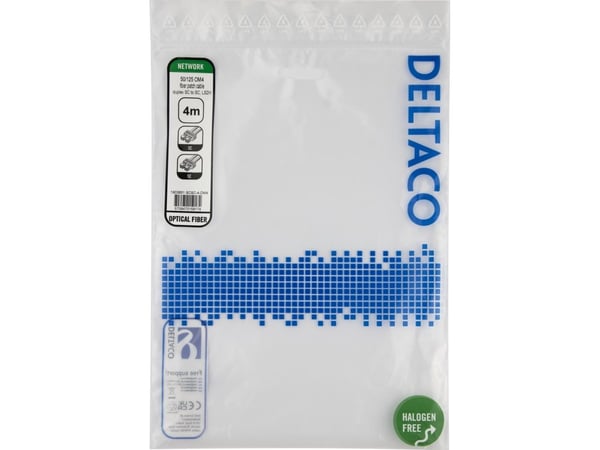 DELTACO - Nettverkskabel - SC flermodus (hann) til SC flermodus (hann) - 4 m - 4 m - fiberoptisk - dupleks - OM4 - halogenfri - rosa