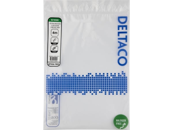 DELTACO - Nettverkskabel - LC/UPC-enkeltmodus (hann) til SC/APC-enkeltmodus (hann) - 4 m - 4 m - fiberoptisk - simpleks - G.657.A2/OS2 - halogenfri...