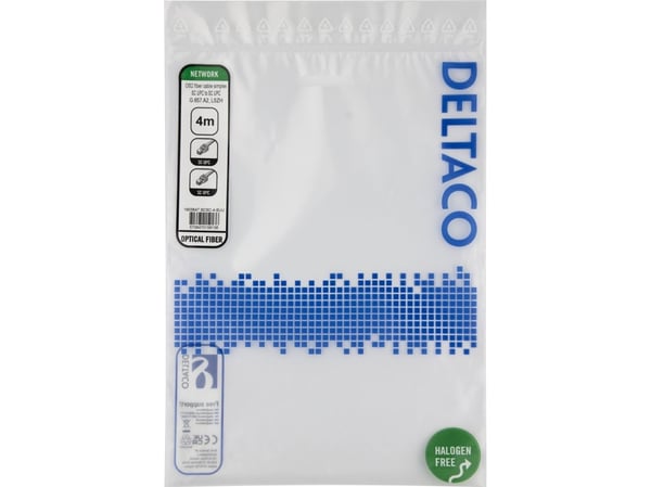 DELTACO - Nettverkskabel - SC/UPC-enkeltmodus (hann) til SC/UPC-enkeltmodus (hann) - 4 m - 4 m - fiberoptisk - simpleks - 9 / 125 micron - OS2 - ha...