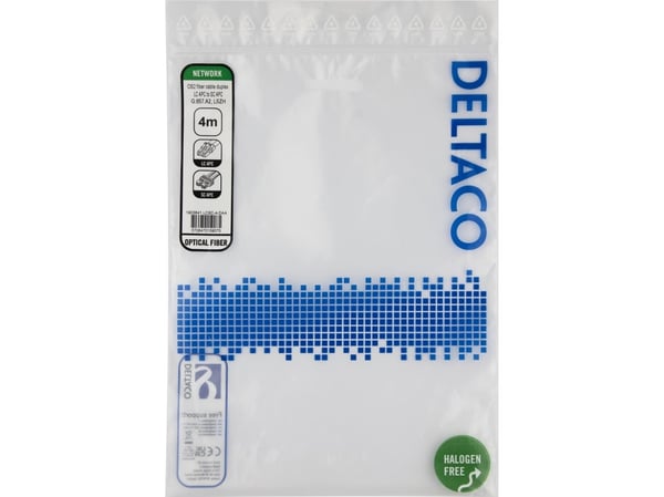 DELTACO - Koblingskabel - LC/APC (hann) til SC/APC (hann) - 4 m - 4 m - fiberoptisk - dupleks - OS2 - halogenfri, toretnings - gul