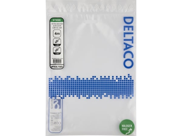 DELTACO - Koblingskabel - SC/APC (hann) til SC/APC (hann) - 4 m - 4 m - fiberoptisk - simpleks - OS2 - halogenfri, toretnings - gul