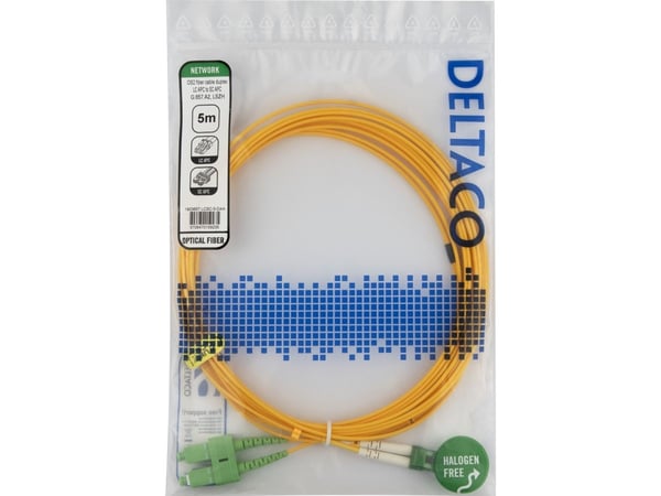 OS2 Kuitukaapeli, LC - SC, duplex, APC/APC, 5.0m