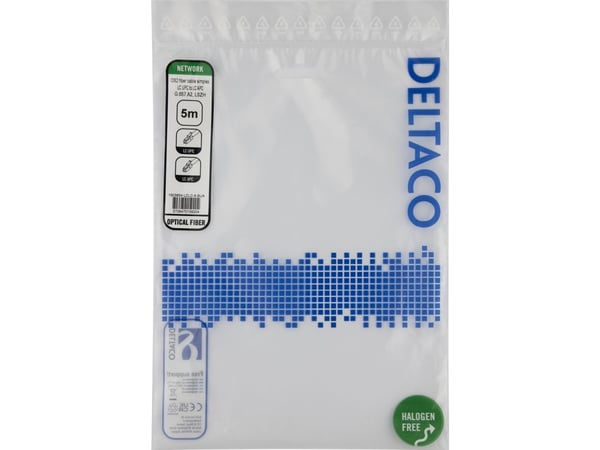 DELTACO - Nettverkskabel - LC/UPC-enkeltmodus (hann) til LC/APC-enkeltmodus (hann) - 5 m - 5 m - fiberoptisk - simpleks - G.657.A2/OS2 - halogenfri...