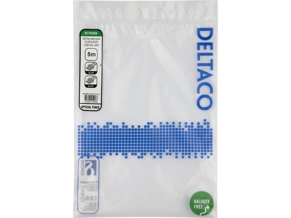 DELTACO - Nettverkskabel - SC/UPC-enkeltmodus (hann) til SC/APC-enkeltmodus (hann) - 5 m - 5 m - fiberoptisk - dupleks - G.657.A2/OS2 - halogenfri ...