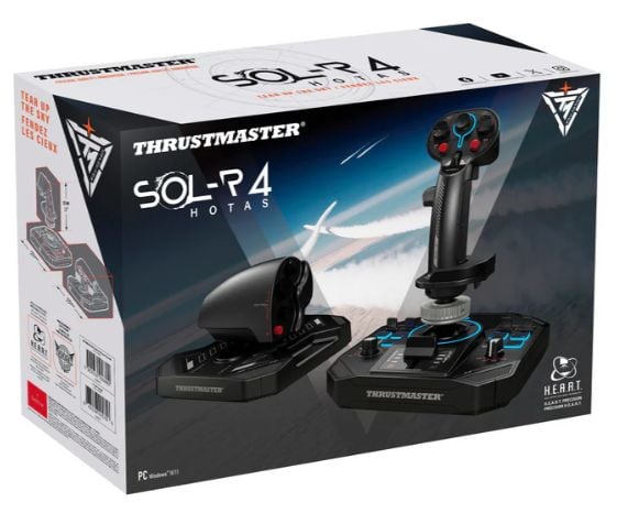 Thrustmaster Sol-R 4 HOTAS, Joystick + motorkontrollspak, PC, Analog/digital, Rød/grønn/blå, Koblet med ledninger (ikke trådløs), USB