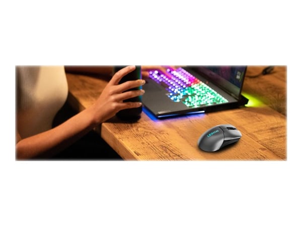 Lenovo MICE_BO Legion M600s Mouse, Optinen, RF Wireless + Bluetooth + USB Type-A, 19000 DPI, Harmaa