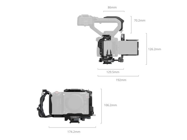 SmallRig 5658, 181,4 mm, 174,2 mm, 192 mm, 607 g, 157,5 mm, 232 mm