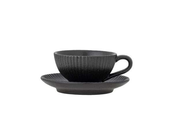 BLOOMINGVILLE Neri cappuccino-kopp m/underfat, sort, steingods