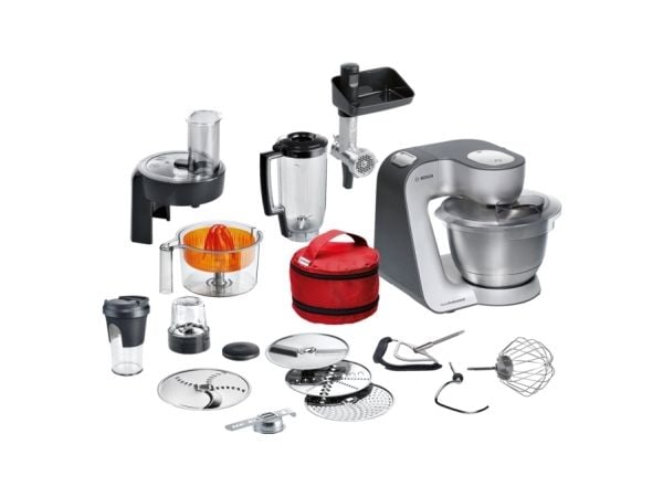 Bosch MUM59S81DE, 3,9 l, Svart, Rostfritt stål, 0,5 l, Mixning, Fel, Driftindikator, 3 diskar