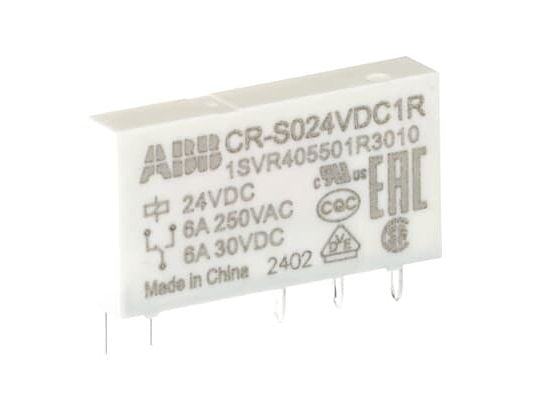 ABB CR-S024VDC1R, Käyttöliittymärele, Valkoinen, IP20, 250 V, 6 A, 24 V ABB CR-S024VDC1R, Käyttöliittymärele, Valkoinen, IP20, 250 V, 6 A, 24 V