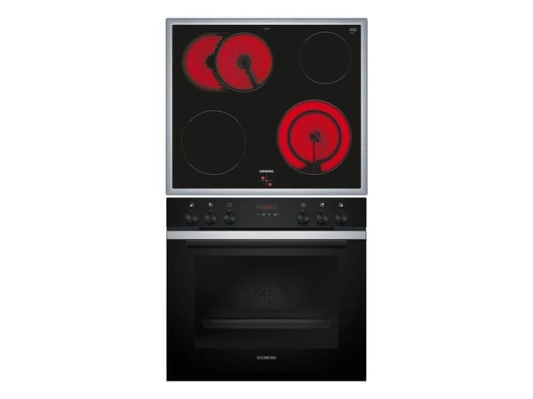 Siemens iQ300 HE273ABS3 + EA64RGNA1E, Keramisk, 4 zone(s), Glass-keramisk, Svart, Röra, 58,3 cm