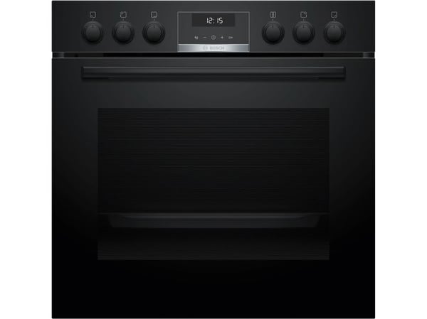 Bosch HEG517BB4 + NIF645CB5E, Sonebasert induksjon, 4 zone(s), Glass-keramikk, Sort, Berøringskontroll, 58,3 cm