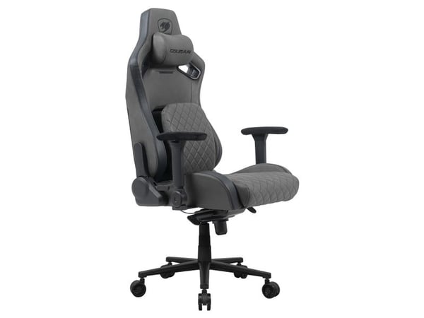 COUGAR CGR-DSF-GRB, Universal gaming-stol, 150 kg, Polstret sete, Polstret ryggstøtte, Svart/grått, Svart