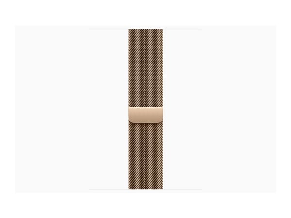 Apple Watch Series 11 GPS + Cellular 46mm Gold Titanium Case with Gold Milanese Loop - M/L