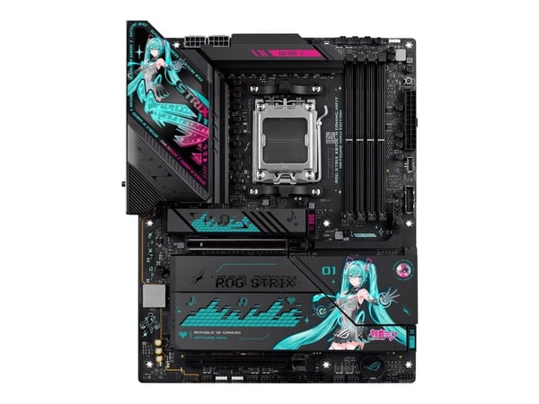 ASUS ROG STRIX X870E-H GAMING WIFI7 - Hatsune Miku Edition - hovedkort - ATX - Socket AM5 - AMD X870E Chipset - USB4, USB-C 3.2 Gen 2x2, USB-C 3.2 ...