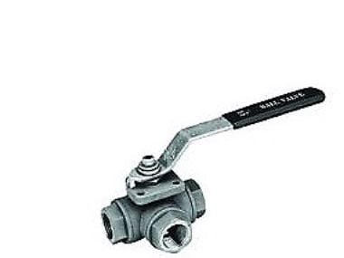 EGO 3/8" 2057LB 3-vägs kulventil AISI 316