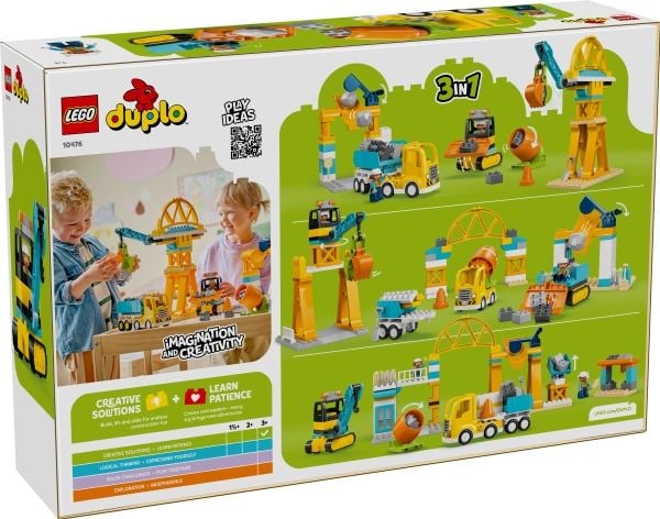 LEGO DUPLO 10476 3-i-1 Byggeplass med anleggsmaskiner