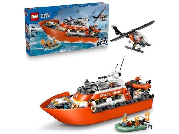 LEGO City 60504 Kystvaktens helikopter og redningsbåt