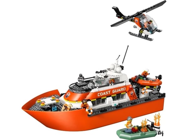 LEGO City 60504 Kystvaktens helikopter og redningsbåt