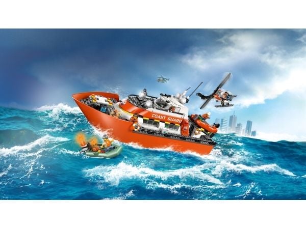 LEGO City 60504 Kystvaktens helikopter og redningsbåt