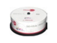 Primeon silver-protect-disc - 25 x DVD+R - 4.7 GB (120 min) 16x - påskrivningsetiketter - sølv - spindel