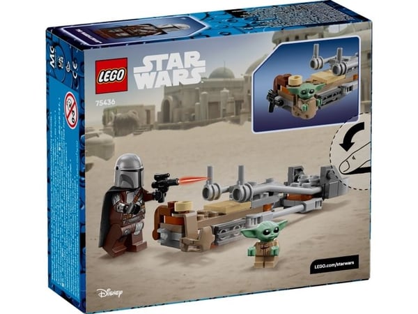 LEGO Star Wars TM 75436 Mandalorianeren og Grogus speedersykkel
