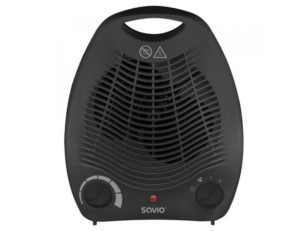 Savio AD-02 B, Viftedrevet elektrisk romvarmer, 1,5 m, CE WEE, Svart, 220 - 240 V, 50 Hz