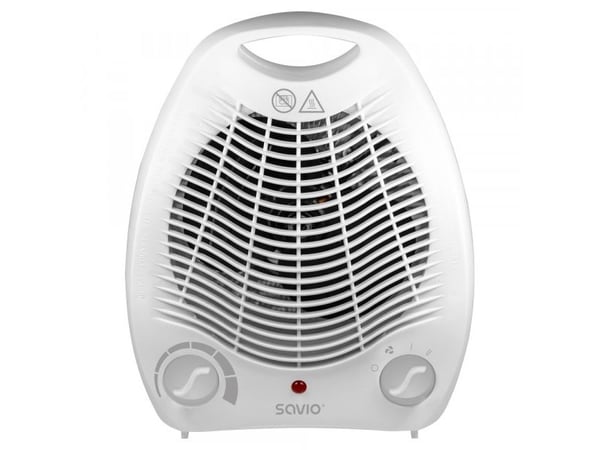 Savio AD-02 W, Viftedrevet elektrisk romvarmer, 1,5 m, Hvit, Hvit, 220 - 240 V, 50 Hz