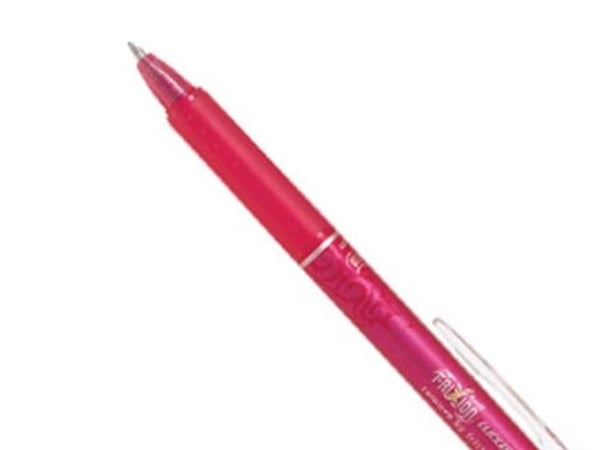 Pilot FriXion Ball Clicker - Rulleballpenn - rosa - 0.7 mm - fin - retraktil - med viskelær