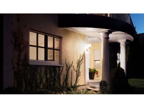 Steinel L 15 S 617813 Vägglampa utomhus med rörelsesensor Energisparlampa, LED (RGB) E27 60 W Svart