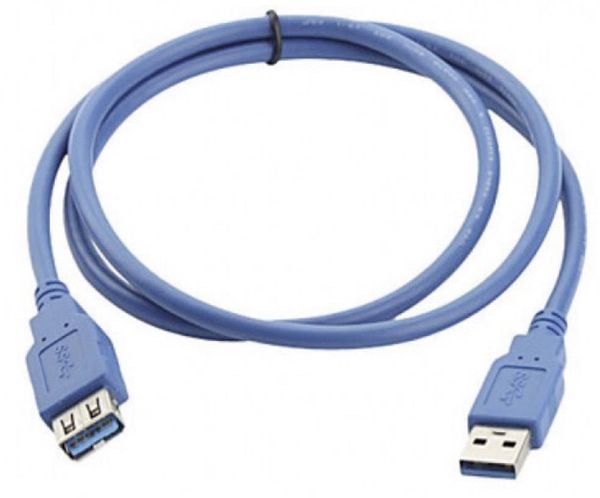 Manhattan 322379, 2 m, USB A, USB A, USB 3.2 Gen 1 (3.1 Gen 1), Hankjønn/hunkjønn, Blå