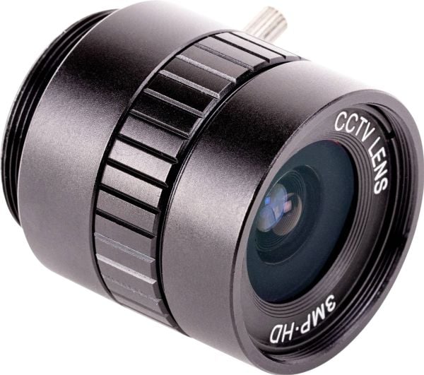 Raspberry Pi - CCTV-linse - fastfokal - manuell irisblender - CS-montering - 6 mm - f/1.2
