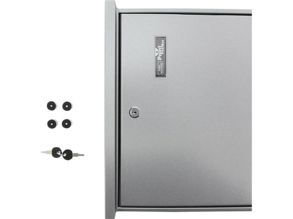 Postbox Burg Wächter JOURNAL 5867 SI Stålplatta Silver Nyckellås