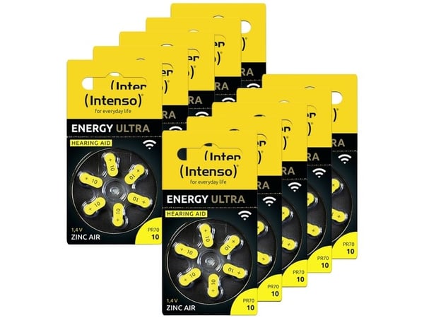 Intenso kuulokojeen akku #####PR70-10 1,45 V 60 kpl 86 mAh Sinkki-air 7504416MP