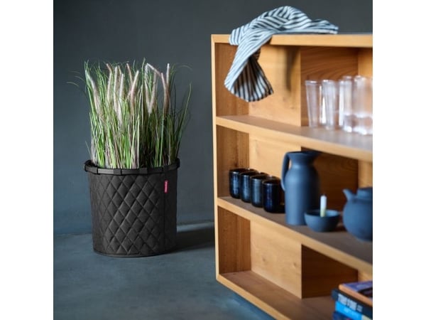 Reisenthel homebasket M, Sort, Aluminium, Polyester, Kurv, Monokromatisk, Geometrisk mønster, Innendørs