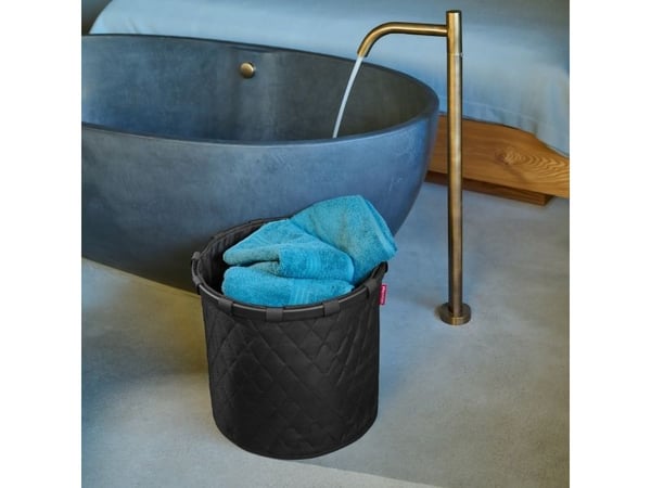 Reisenthel homebasket M, Sort, Aluminium, Polyester, Kurv, Monokromatisk, Geometrisk mønster, Innendørs