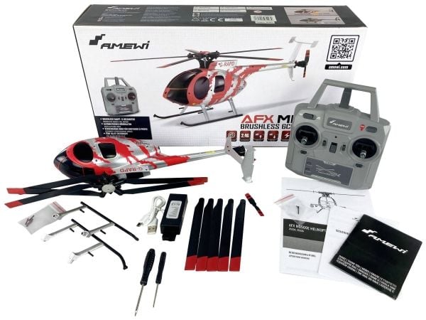 Amewi AFX MD500E siviili RC helikopteri RtF