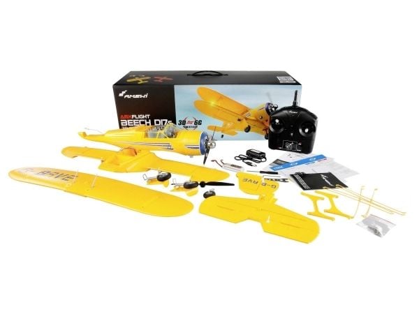 Amewi motorisert fly AMXflight Beech D17s Yellow 3D 6G RTF (24144)