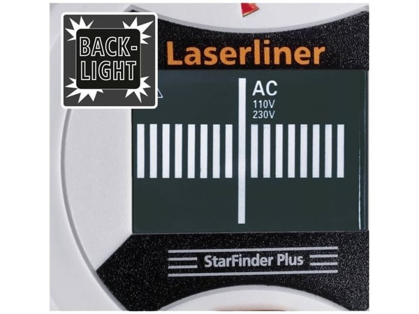 Laserliner StarFinder Plus, Strömförande kabel, Trä, Metall, Svart, Vit, 4 cm, 4 cm, 6LR61, 9 V