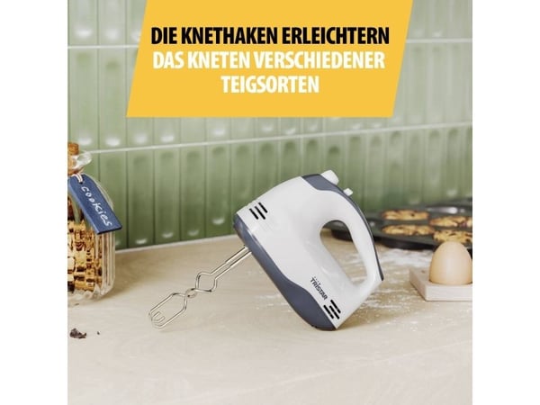 Tristar MX-4203, Håndmikser, Hvit, Vispe, Elte, 1,2 m, Knapper, Jekk, Plast