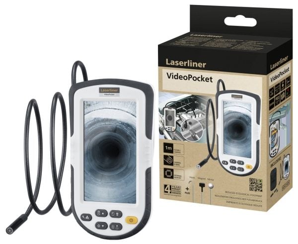 Laserliner VideoPocket, 640 x 480 pikseliä, 10,9 cm (4.3"), 640 x 480 pikseliä, JPEG, 65°, 2x